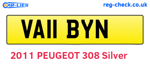 VA11BYN are the vehicle registration plates.