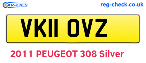 VK11OVZ are the vehicle registration plates.