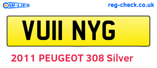 VU11NYG are the vehicle registration plates.