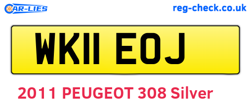 WK11EOJ are the vehicle registration plates.
