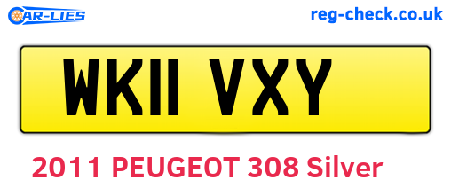 WK11VXY are the vehicle registration plates.