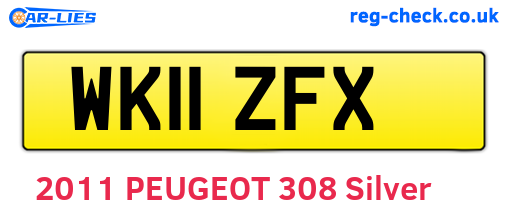 WK11ZFX are the vehicle registration plates.