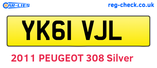 YK61VJL are the vehicle registration plates.