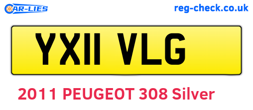 YX11VLG are the vehicle registration plates.
