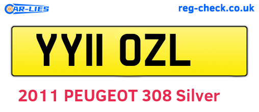 YY11OZL are the vehicle registration plates.