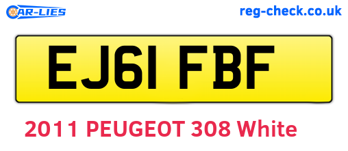 EJ61FBF are the vehicle registration plates.