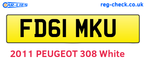 FD61MKU are the vehicle registration plates.