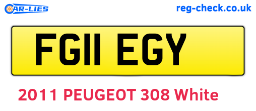 FG11EGY are the vehicle registration plates.