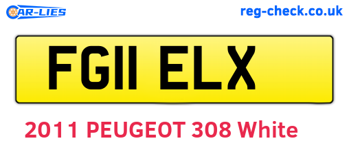 FG11ELX are the vehicle registration plates.