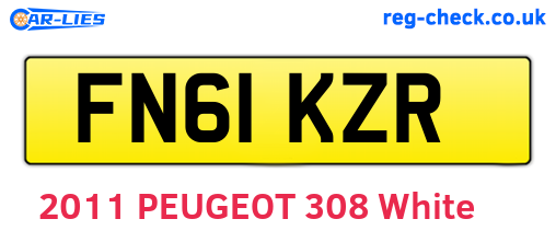 FN61KZR are the vehicle registration plates.