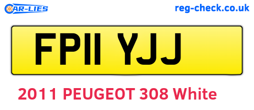 FP11YJJ are the vehicle registration plates.
