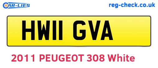 HW11GVA are the vehicle registration plates.