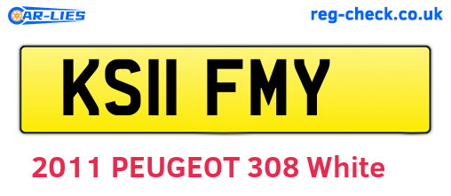 KS11FMY are the vehicle registration plates.