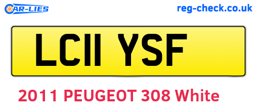 LC11YSF are the vehicle registration plates.