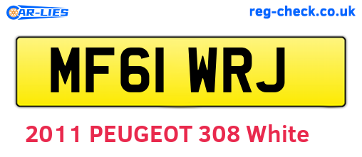MF61WRJ are the vehicle registration plates.