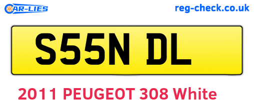 S55NDL are the vehicle registration plates.