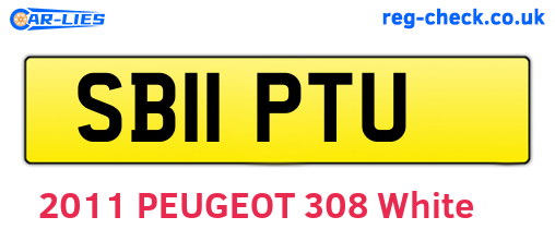 SB11PTU are the vehicle registration plates.