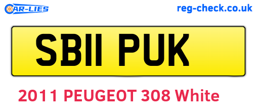 SB11PUK are the vehicle registration plates.