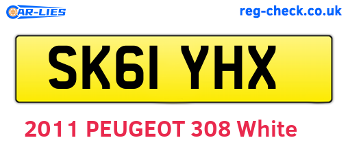 SK61YHX are the vehicle registration plates.