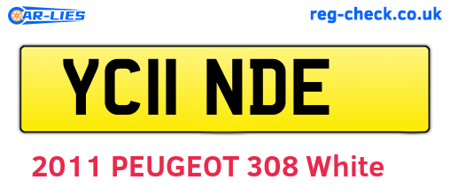 YC11NDE are the vehicle registration plates.