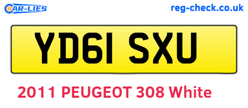 YD61SXU are the vehicle registration plates.