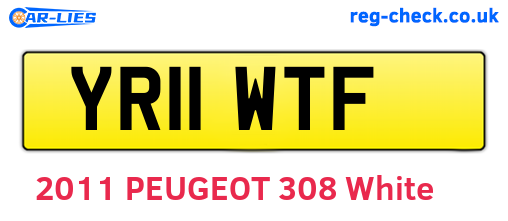 YR11WTF are the vehicle registration plates.
