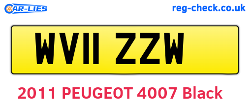 WV11ZZW are the vehicle registration plates.