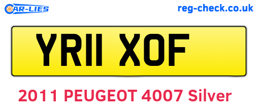 YR11XOF are the vehicle registration plates.