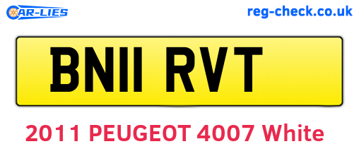 BN11RVT are the vehicle registration plates.