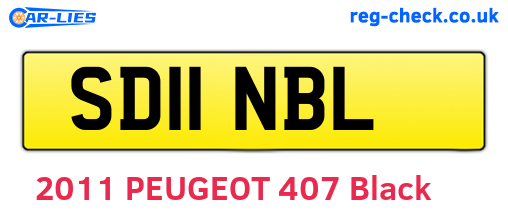 SD11NBL are the vehicle registration plates.