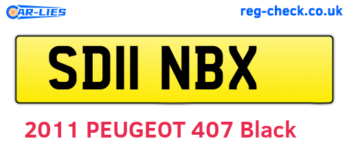 SD11NBX are the vehicle registration plates.