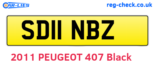 SD11NBZ are the vehicle registration plates.
