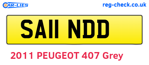 SA11NDD are the vehicle registration plates.