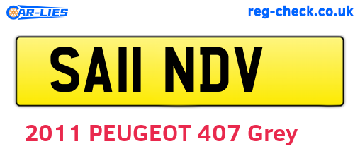 SA11NDV are the vehicle registration plates.