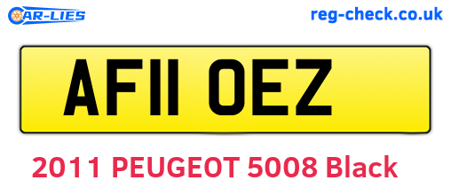 AF11OEZ are the vehicle registration plates.