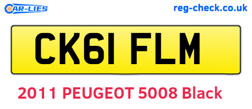 CK61FLM are the vehicle registration plates.