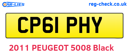 CP61PHY are the vehicle registration plates.