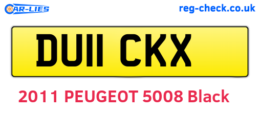 DU11CKX are the vehicle registration plates.