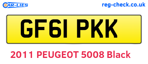GF61PKK are the vehicle registration plates.