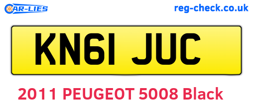 KN61JUC are the vehicle registration plates.