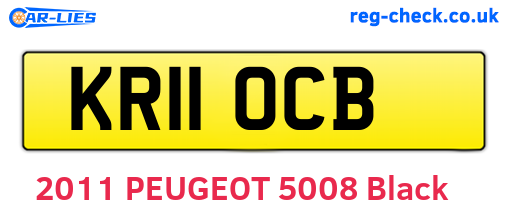 KR11OCB are the vehicle registration plates.