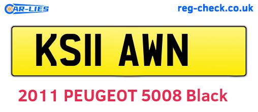 KS11AWN are the vehicle registration plates.