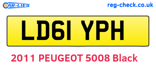 LD61YPH are the vehicle registration plates.