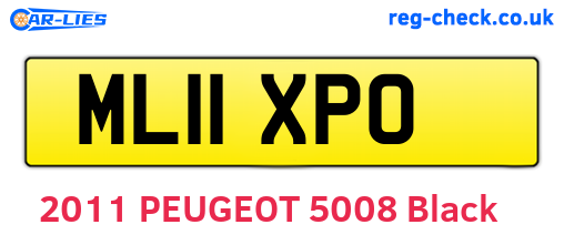 ML11XPO are the vehicle registration plates.