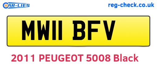 MW11BFV are the vehicle registration plates.