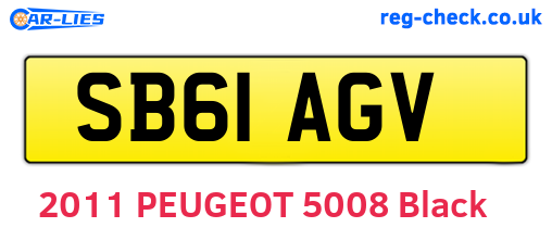 SB61AGV are the vehicle registration plates.
