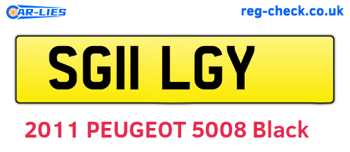 SG11LGY are the vehicle registration plates.