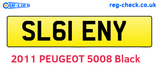 SL61ENY are the vehicle registration plates.