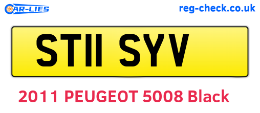 ST11SYV are the vehicle registration plates.