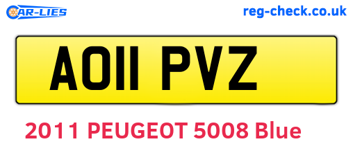 AO11PVZ are the vehicle registration plates.